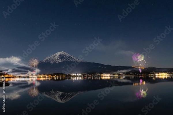Obraz 富士山（花火）