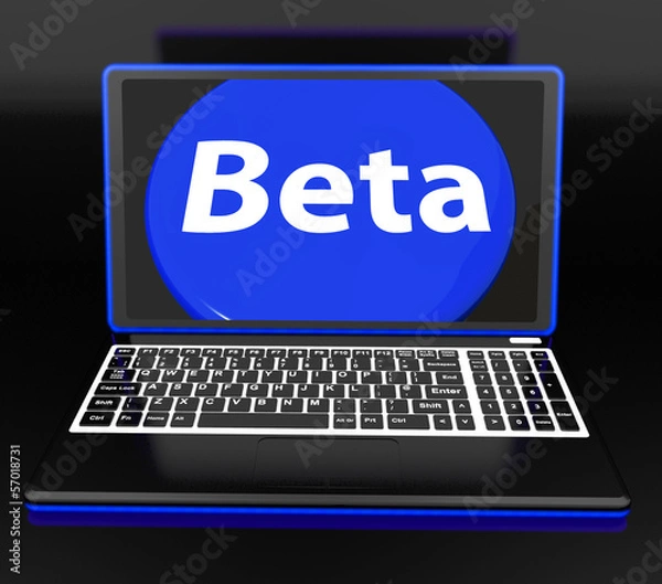 Obraz Beta On Laptop Shows Online Demo Software Or Development