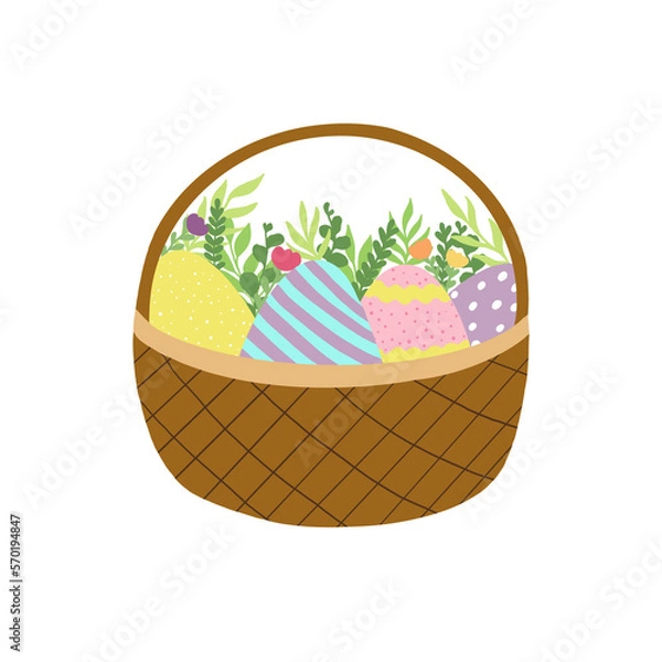 Fototapeta Easter eggs basket