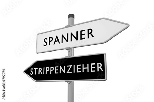 Fototapeta Spanner / Strippenzieher