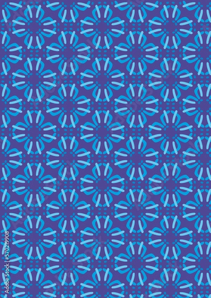 Obraz seamless pattern with blue flowers