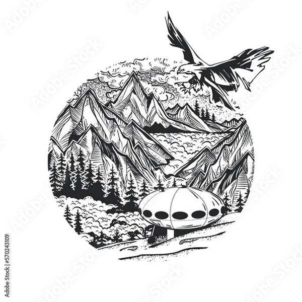 Obraz mountain landscape eagle gorge rest