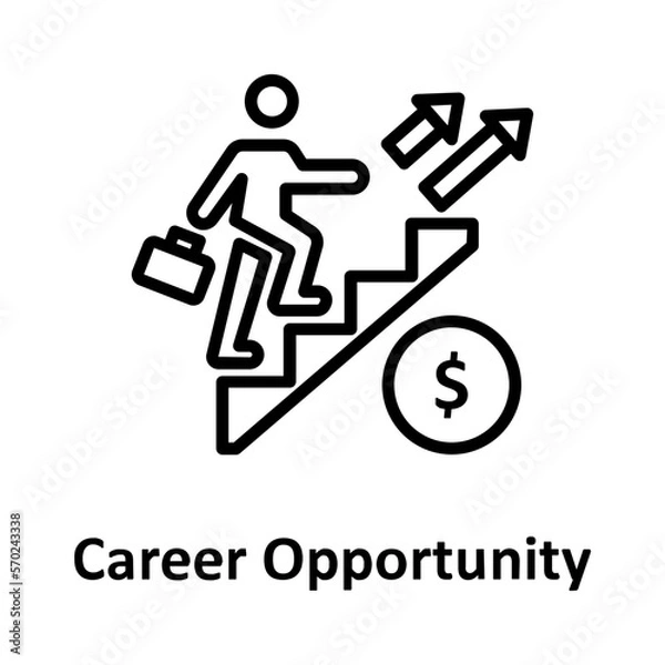 Fototapeta Advancement, career Vector Icon Fully Editable

