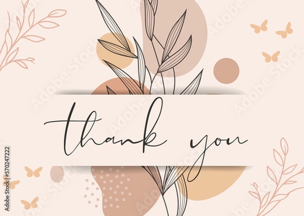 Obraz Thank you Card Template