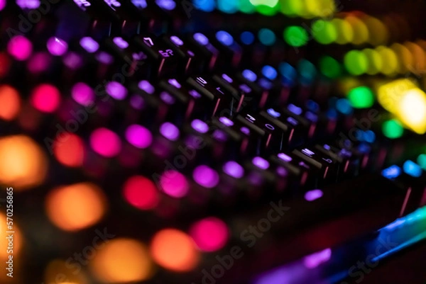 Obraz Keyboard - rgb rainbow backlight