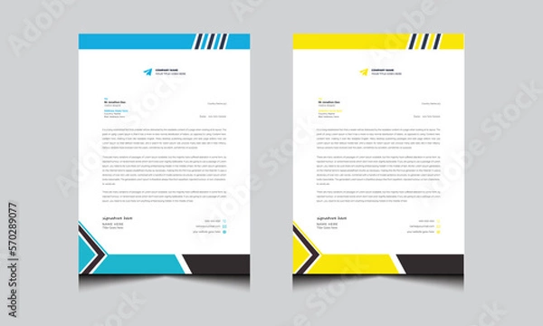 Obraz modern business letterhead design for corporate company