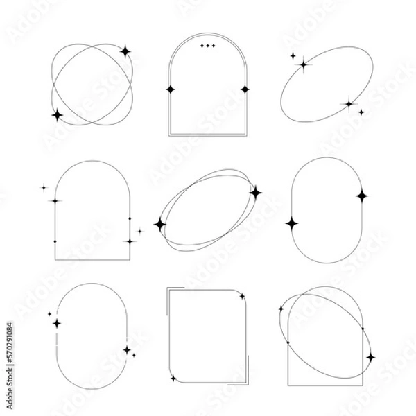 Obraz ミニマルなキラキラフレームセット