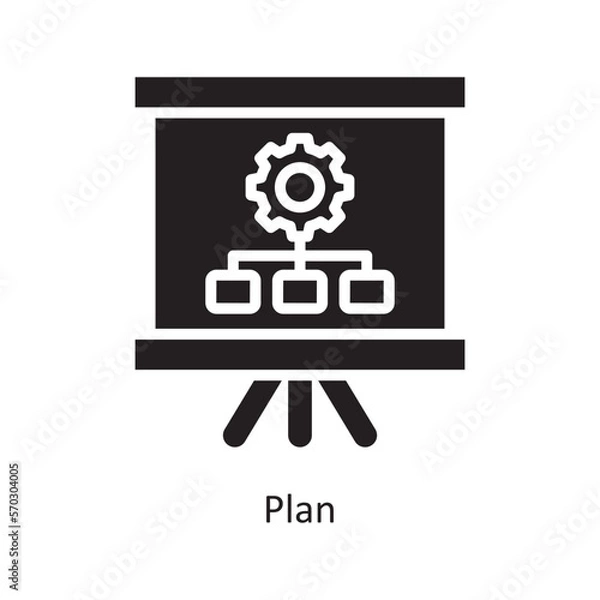 Fototapeta Plan Vector Solid Icon Design illustration. Assessment Symbol on White background EPS 10 File