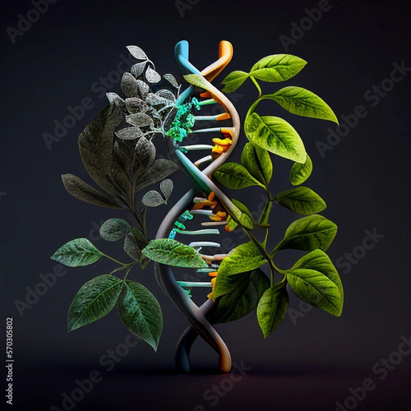 Obraz dna plant with leavesai generative ai