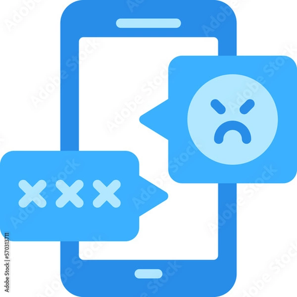 Fototapeta cyberbullying harassment bullying online cyber internet security digital  flat icon