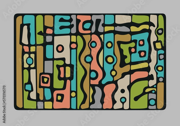 Fototapeta stained window, roomdesign 