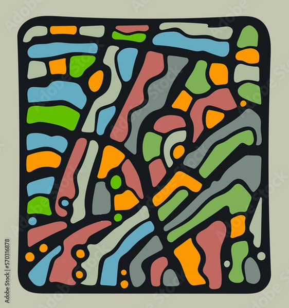 Obraz Herbs, Stained Glass 