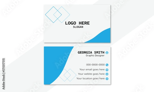 Fototapeta Modern vector background with squares business card template design, Creative concept vector