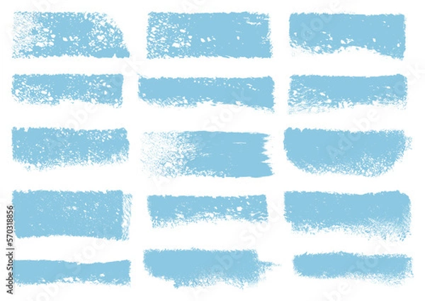 Fototapeta Set Fünfzehn Blaue Stempel Schwamm