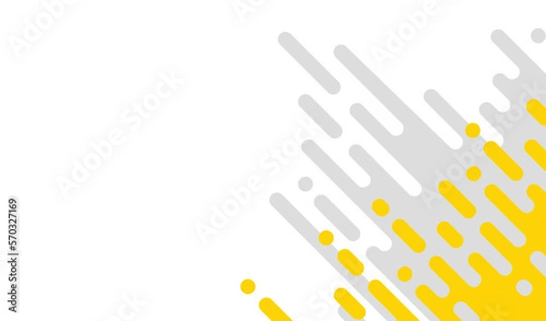 Fototapeta Abstract pattern yellow and gray Rounded Lines Halftone Transition. on white background , vertical rounded stripes.
