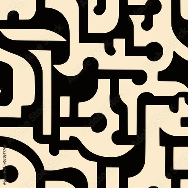 Fototapeta Ethnic African style Geometric Vector Seamless Pattern textile print. traditional design. Creative pattern backgrounds.