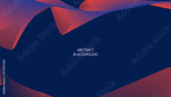 Fototapeta Premium background dark blue and orange  line pattern. Vector horizontal template for digital lux business banner, formal invitation, luxury voucher, prestigious gift certificate