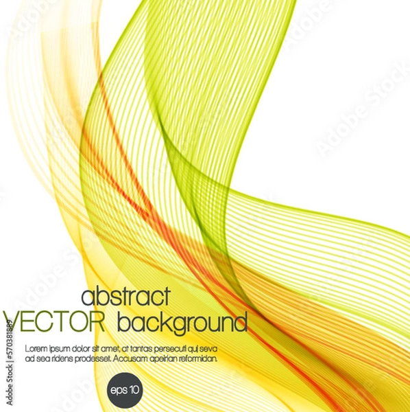 Obraz Abstract color waves background