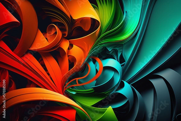 Fototapeta Abstract Background Colorfull created with generative AI technology