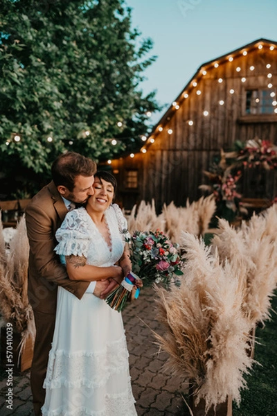 Obraz couple shoot on wedding day