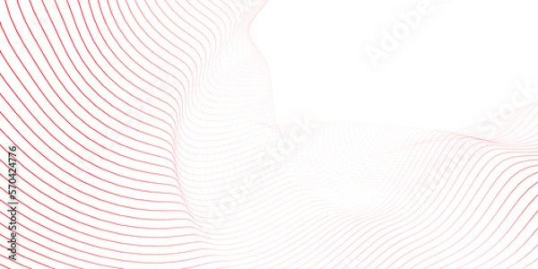 Fototapeta White abstract background and red line 