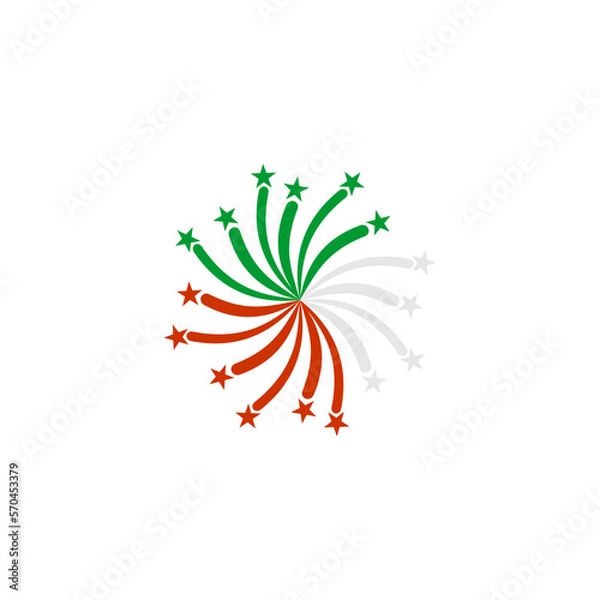 Fototapeta Iran flags icon set, Iran independence day icon set vector sign symbol