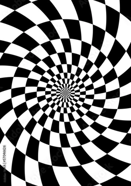 Obraz Square_Radial_2_Black_White