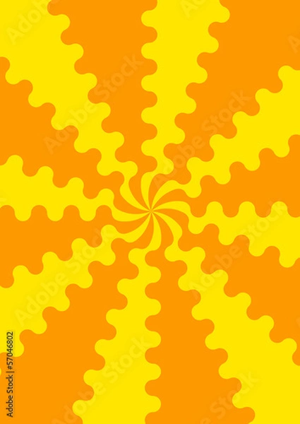 Obraz Wave_Radial_1_Orange_Yellow