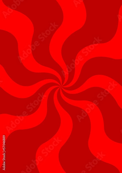 Obraz Wave_Radial_3_Red