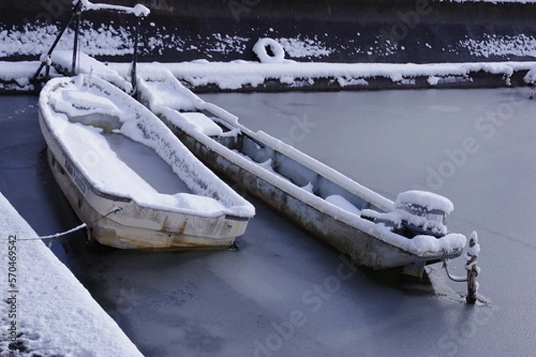 Fototapeta 雪の船　K3CP7843