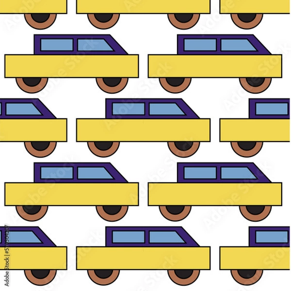 Fototapeta Graphic car pattern for your design and background