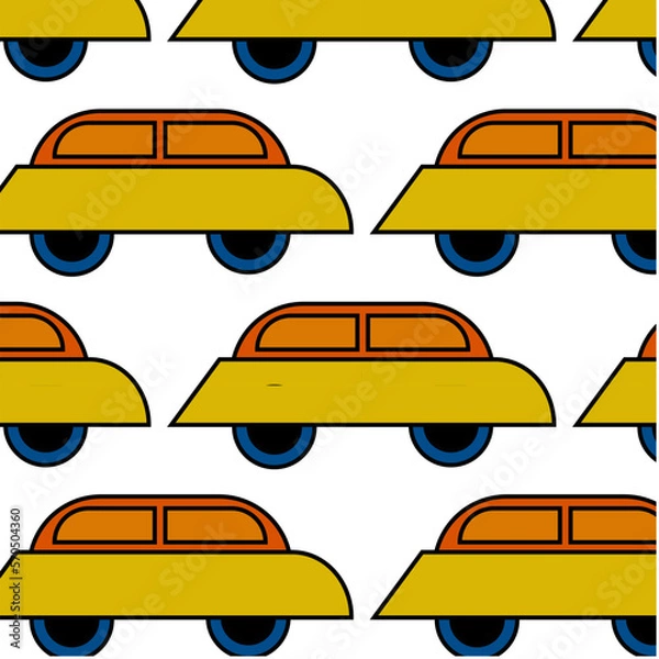 Fototapeta Graphic car pattern for your design and background