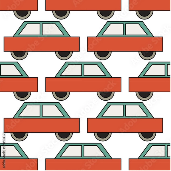 Fototapeta Graphic car pattern for your design and background
