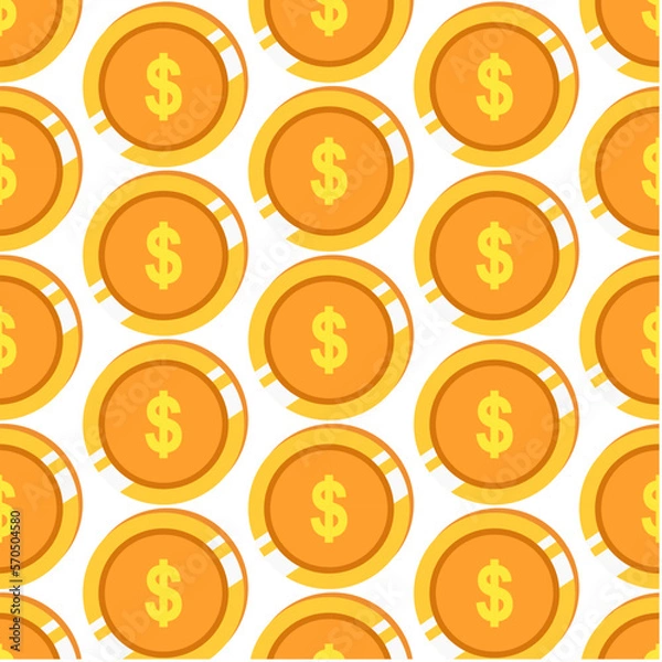 Fototapeta Graphic gold coin pattern for your design and background