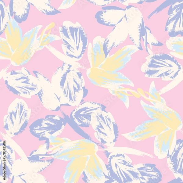 Obraz Floral Brush strokes Seamless Pattern Design