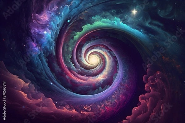 Fototapeta Abstract Background, Abstract Wallpaper, Wallpaper, Generative AI, Futuristic, Galactic, Galactic Swirl, Swirl