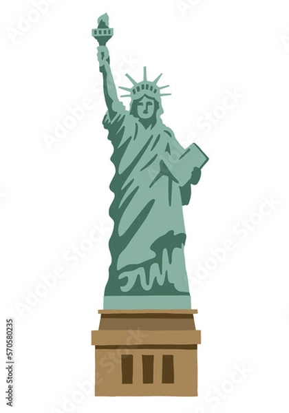 Obraz 自由の女神　手描きのシンプルイラスト