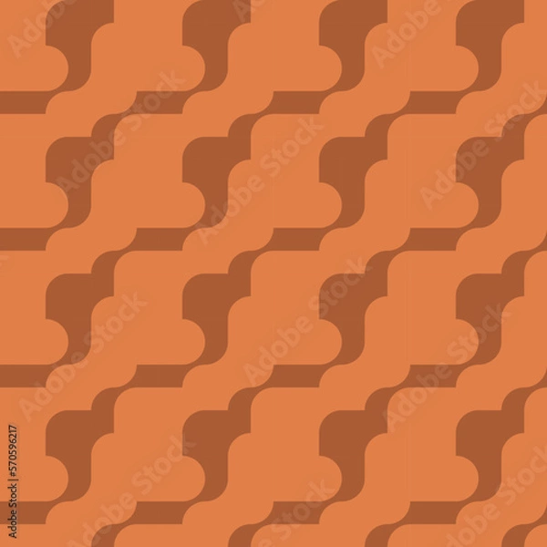 Fototapeta seamless orange victorian geometric pattern with mosaic ornament