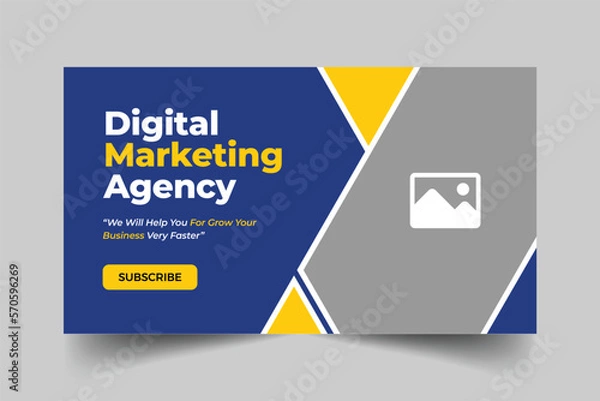 Fototapeta Youtube thumbnail design template