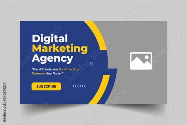 Obraz Business youtube thumbnail design template