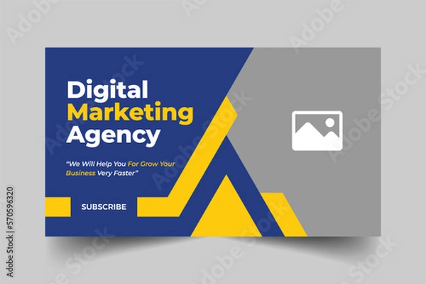 Fototapeta Business youtube thumbnail design