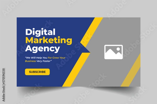 Obraz Creative business youtube thumbnail design