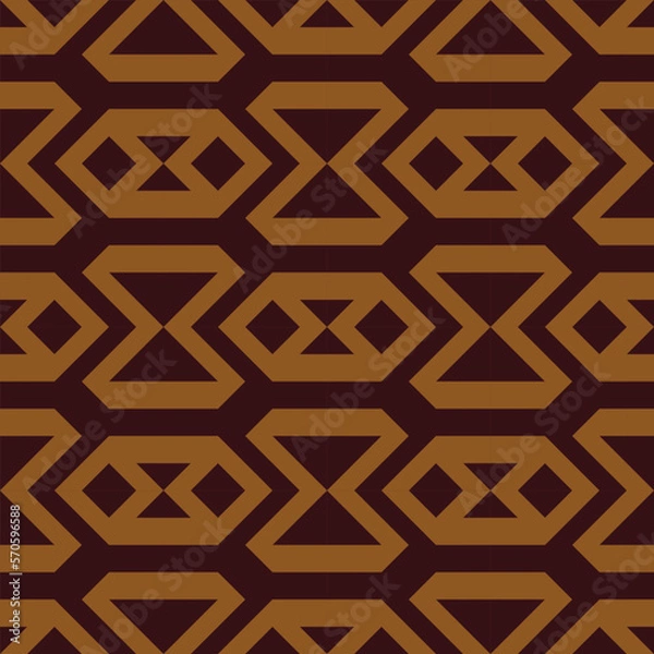 Fototapeta seamless red victorian geometric pattern with mosaic ornament