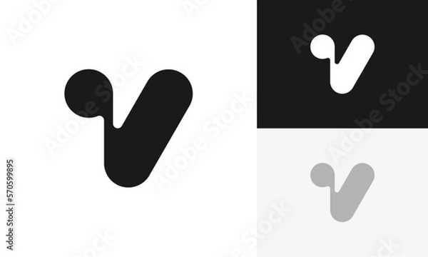Obraz V letter logo initial modern design vector