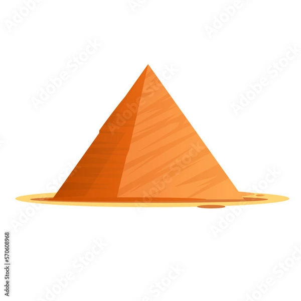 Obraz pyramid flat vector illustration clipart isolated on white background