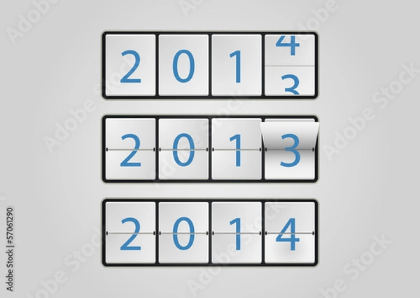 Fototapeta 2014 Ticker board calendar