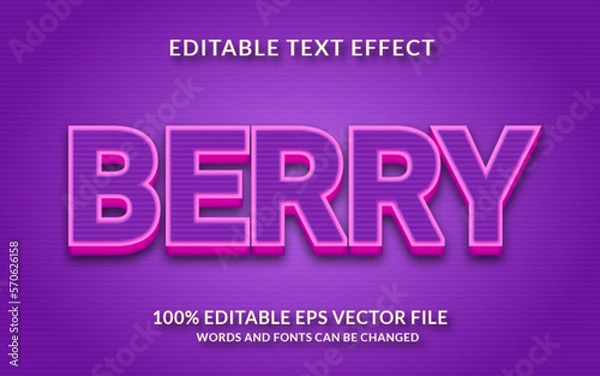 Obraz Berry editable text effect