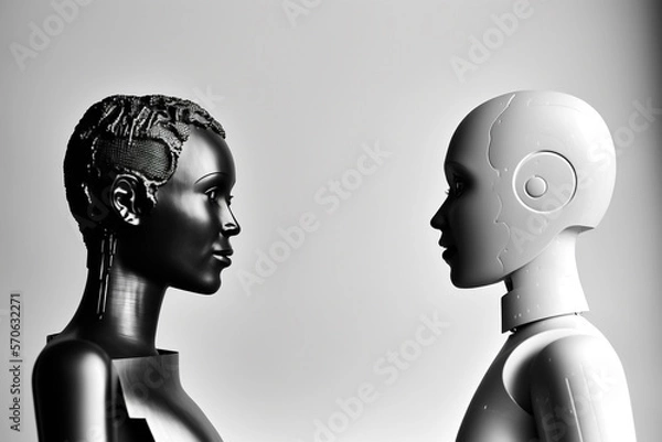 Fototapeta Generative Ai image of Artificial intelligence Chat GPT robot.	
