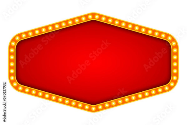 Obraz Retro lightbox billboard vintage frame sign board