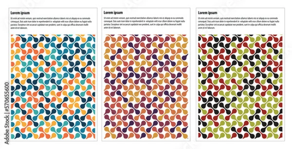 Obraz Abstract muticolour metaball pattern on white background poster cover design. Vector illustration. 